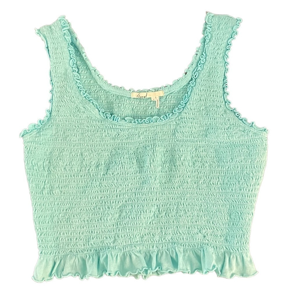 Anthropologie Floreat Smocked Ruffle Tank, Size S - Picture 2 of 6